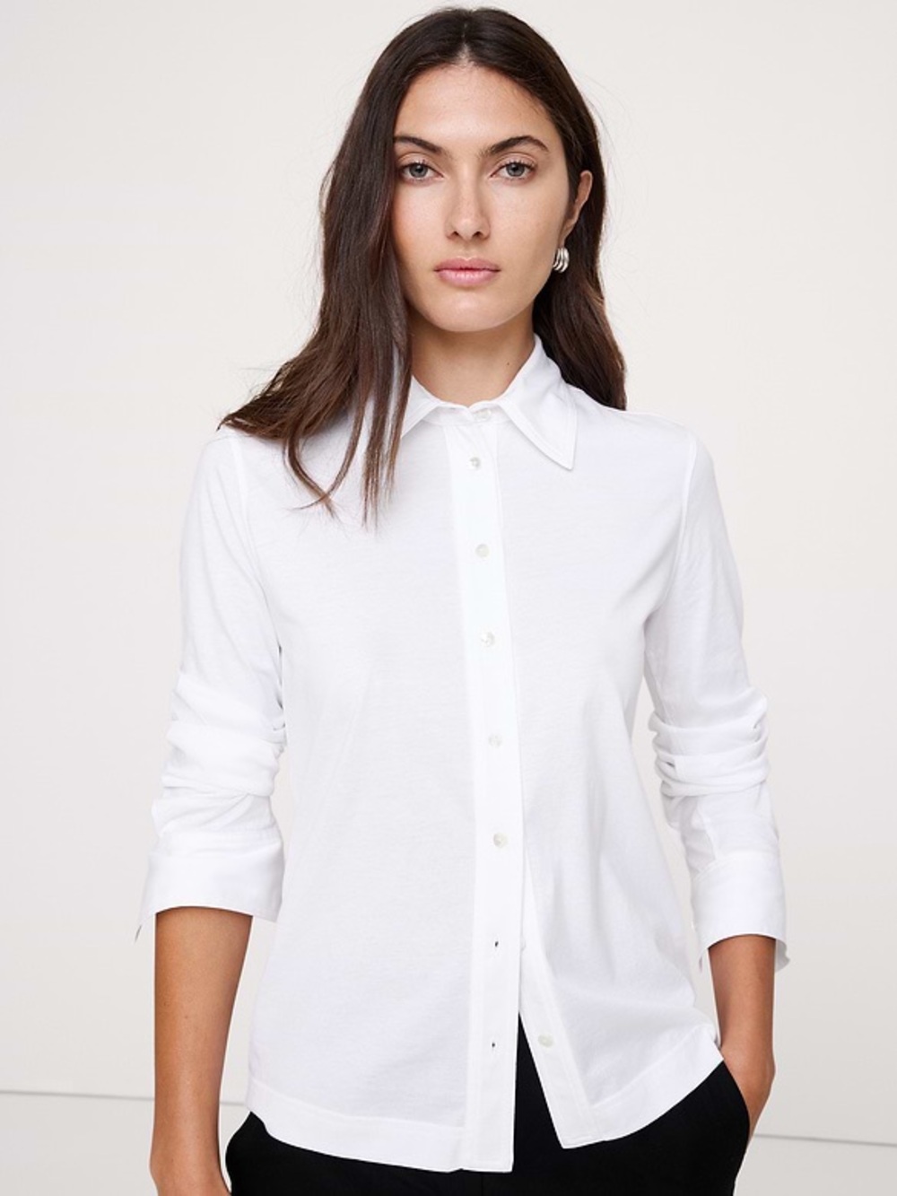 NWT Banana Republic White Button-Down Women's Shirt - 8T
